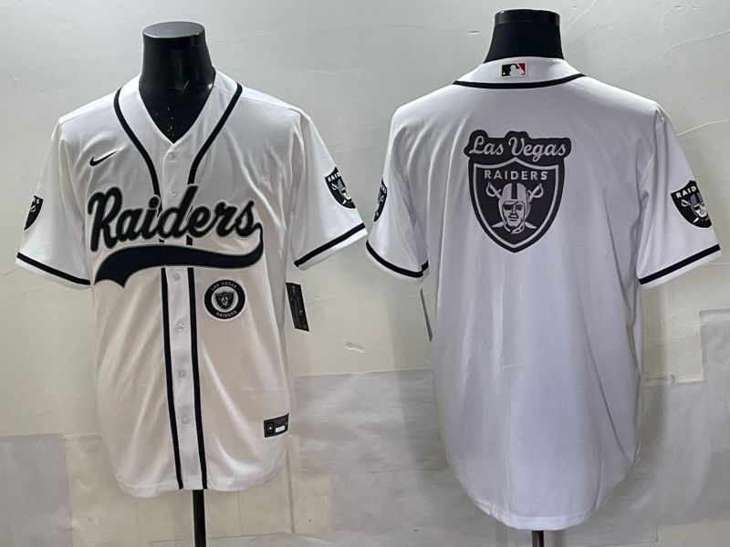Men 2025 Nike Oakland Raiders Blank White Joint Name  Limited NFL Jersey style 061->san francisco 49ers->NFL Jersey